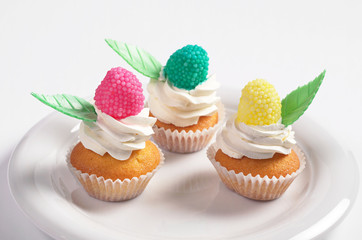 Colorful small cakes