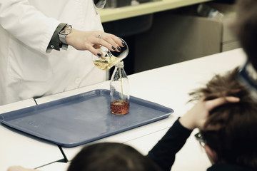 Scientist is making experiment 