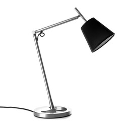 Stylish desk lamp on white background