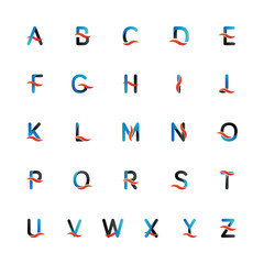Collection full alphabet from a to z as initial letter logo icon template