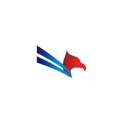 Elegant eagle logo design template