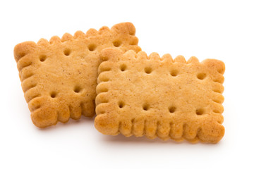 Tasty cookies biscuits on the  isolated background.