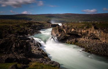 Fototapeta na wymiar Godafoss waterfall in Iceland, Europe.