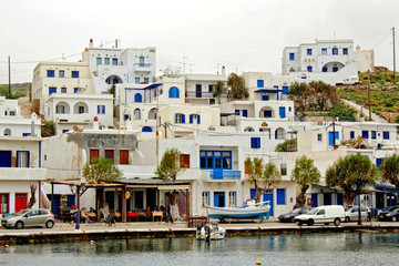 Fototapeta na wymiar The fishing village of Panormos, Tinos island, Greece.