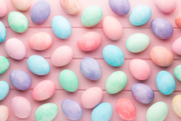 Pink pastel color tulip on the white background. Easter background.