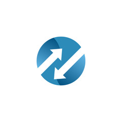 Arrow and circle logo template