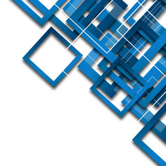     Abstract Blue squares background 