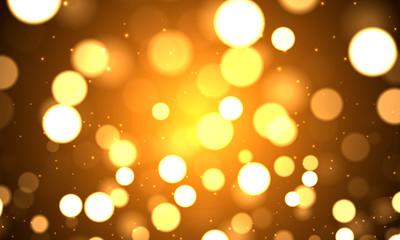 festive golden bokeh background