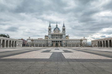 Fototapeta premium Nice view of Almudena Palace in Madrid
