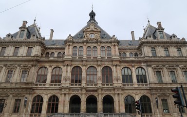 Fototapeta na wymiar Palais de la Bourse in Lyon, France