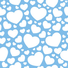 Vector seamless pattern with heart shapes for gift cards, invitation, textile, wrapping paper design.