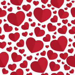 Vector seamless pattern with heart shapes for gift cards, invitation, textile, wrapping paper design.