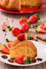 Strawberry cake. 