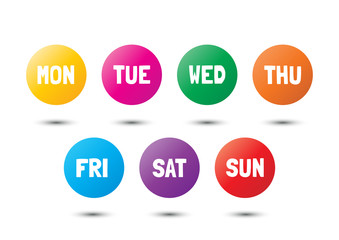 weekly colorful icons