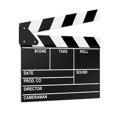 Obraz premium Cinema Movie Clapper or Clapboard. 3d Rendering