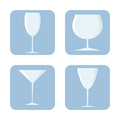 Four wineglass icons.
