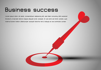 abstract business concept : dart red to goal center. use for web design or presentation business background