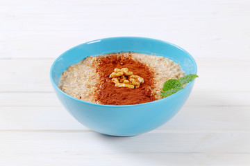 bowl of oatmeal porridge