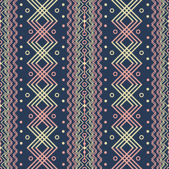 Seamless geometric pattern in boho chic style