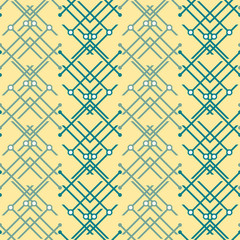 Modern seamless geometric pattern in yellow, blue, white colors