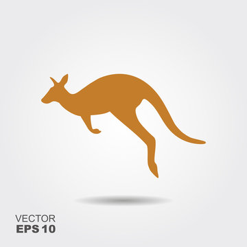 Kangaroo Icon Vector. Simple flat symbol