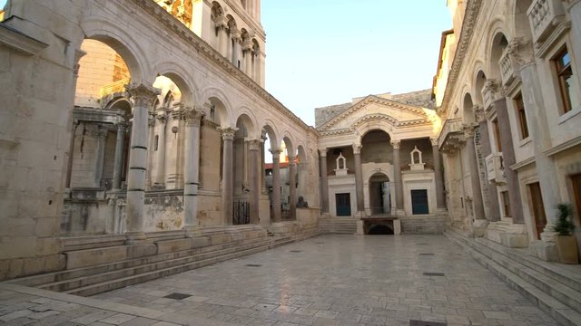 Diocletian's Palace, Split, Croatia - Diocletian Palace is ancient palace built for Emperor Diocletian in historic center of Split, Croatia. It is top travel attraction for people visiting Croatia.