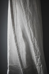 White curtain hanging