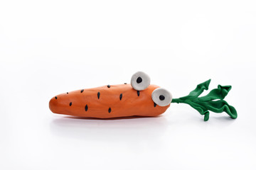 Vegetables made from plasticine.