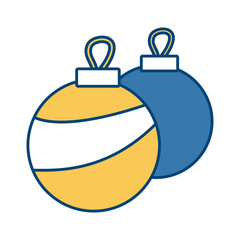 Christmas decorative balls icon vector illustration graphic design