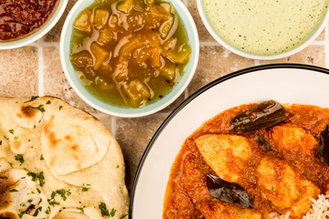 Chicken Madras Curry And Basmati Rice