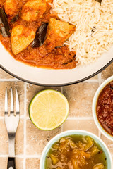 Chicken Madras Curry And Basmati Rice