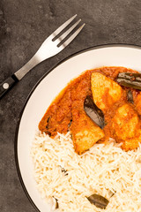 Chicken Madras Curry And Basmati Rice