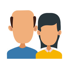 Cute couple cartoon icon vector illustration graphic design