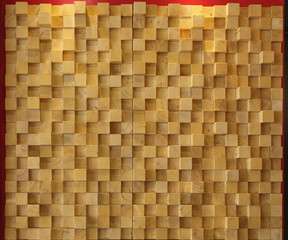 Wooden Cubes Wall