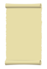 Tattered old paper illustration (curled edge) / portrait