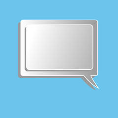 Vector of stickers of speech bubbles. Blank empty white speech bubbles