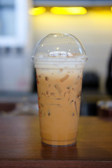 Ice coffee in coffee shop