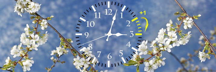 Daylight Saving Time. Change clock to summer time.