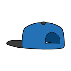 baseball cap sport accessory fashion back view vector illustration