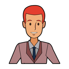 business man suit portrait manager employee or entrepreneur person vector illustration