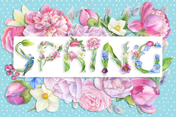 Spring floral illustration