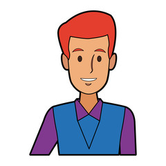 business man suit portrait manager employee or entrepreneur person vector illustration