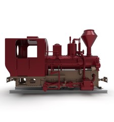3d illustration of locomotive. 