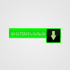 Download button for Web site, green with a dark icon.