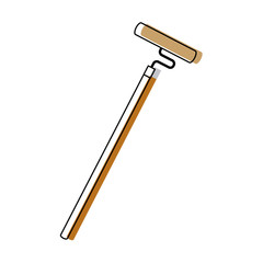 roller brush paint equipment construction icon vector illustration