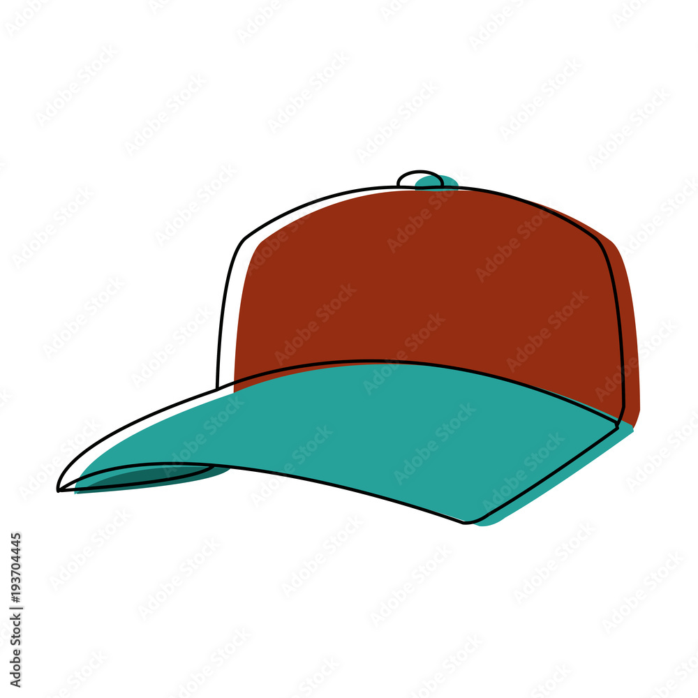 Sticker baseball cap sport fashion clothing head vector illustration