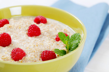 bowl of oatmeal porridge