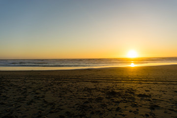 sunset over ocean