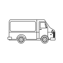 car van commercial vehicle delivery service vector illustration