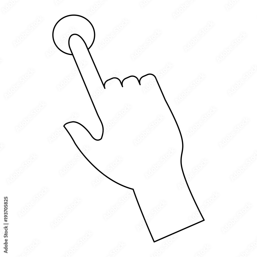 Poster click hand icon pointer finger cursor vector illustration